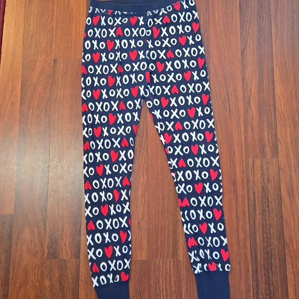 Crewcuts Navy XO Heart Pajama Set Kids Size 14 Unisex Cotton